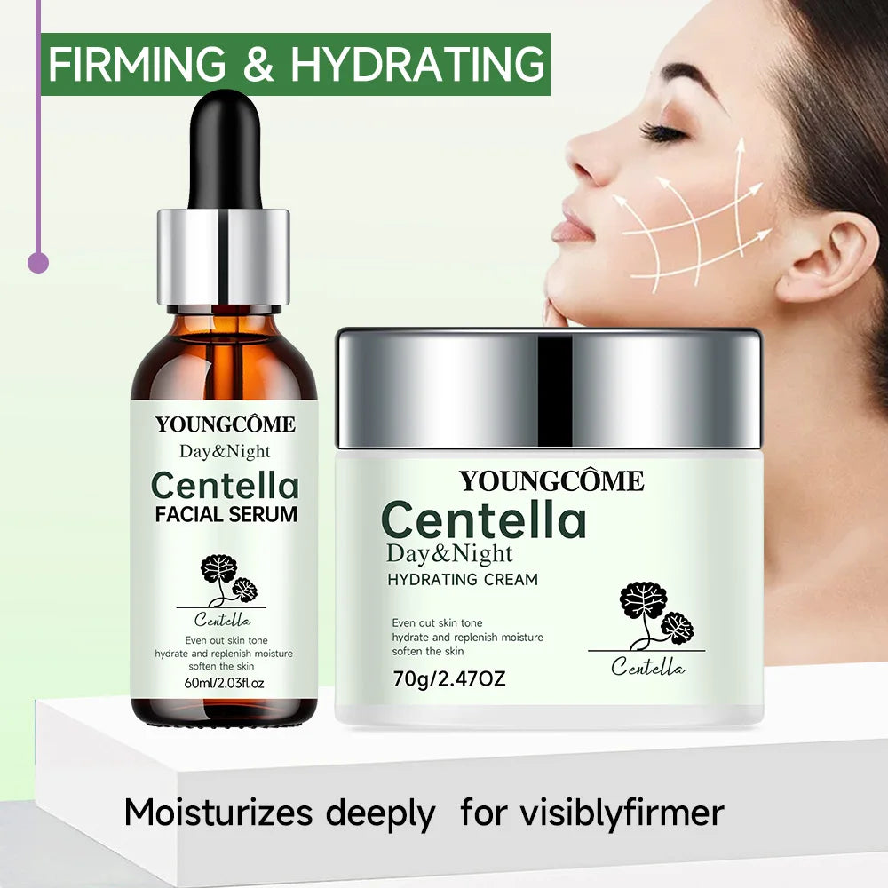Centella Facial Serum&Hydrating Cream| Brightening Dark| Soothing anti Aging & W/Centella Asiatica