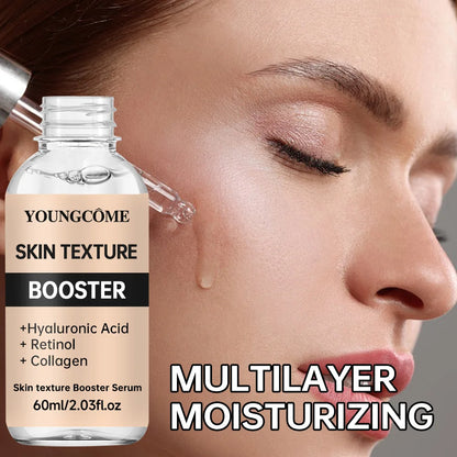 2PCS Skin Texture Booster Face Cream&Essence Set– Deep Hydration, Hyaluronic Acid, Collagen & Retinol, Lightweight & Non-Sticky